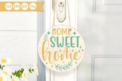 Home sweet home SVG - Easter Round Sign Design Product Image 1