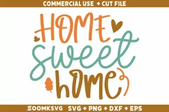 Home sweet home SVG, Autumn SVG, Fall SVG, Cricut SVG Product Image 1