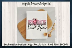 Home Sweet Home Christmas PNG, Sublimation Pink Christmas Product Image 3