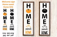 Fall vertical porch signs SVG bundle, 2 Autumn cozy designs with pumpkin for cut and decorated your home.
