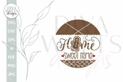 Home Sweet Home SVG Gingerbread SVG Christmas Door Hanger Product Image 2
