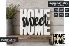 Home Sweet Home Farmhouse Style Decoration laser cut sign Product Image 1