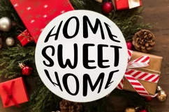 Home Sweet Home SVG, Snowman SVG, Christmas Quote SVG Product Image 3