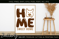 Home Sweet Home SVG PNG Love Dog T-shirt Mug Pillow Design Product Image 6