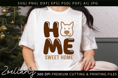 Home Sweet Home SVG PNG Love Dog T-shirt Mug Pillow Design Product Image 4