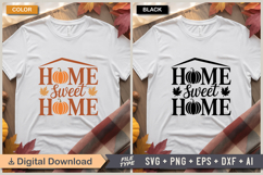 Home Sweet Home SVG File | Fall SVG | Autumn SVG Product Image 1
