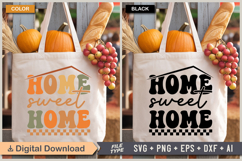 Home Sweet Home SVG File | Fall Retro SVG Product Image 2