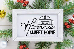 Home Sweet Home Sign SVG, Farmhouse Christmas Sign Product Image 2