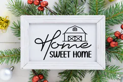 Home Sweet Home Sign SVG, Farmhouse Christmas Sign Product Image 2