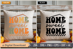 Home Sweet Home SVG File | Fall Retro SVG Product Image 3