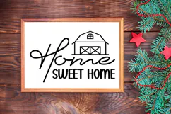 Home Sweet Home Sign SVG, Farmhouse Christmas Sign Product Image 3