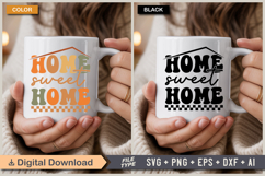 Home Sweet Home SVG File | Fall Retro SVG Product Image 4