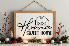 Home Sweet Home Sign SVG, Farmhouse Christmas Sign Product Image 4