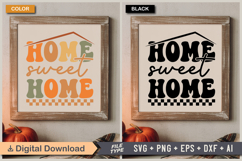 Home Sweet Home SVG File | Fall Retro SVG Product Image 5