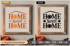 Home Sweet Home SVG File | Fall SVG | Autumn SVG Product Image 5
