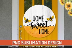 Home sweet home Sublimation PNG, Round Sign Product Image 1