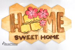 Home Sweet Home Sign | Beehive Laser Cutting Design Product Image 5