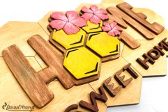 Home Sweet Home Sign | Beehive Laser Cutting Design Product Image 4