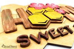 Home Sweet Home Sign | Beehive Laser Cutting Design Product Image 3
