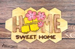 Home Sweet Home Sign | Beehive Laser Cutting Design Product Image 2