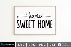 Home sweet home SVG, Farmhouse Sign SVG Design Product Image 1
