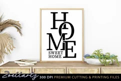Home Sweet Home Farmhouse Sign SVG Modern Home Decor Sign Product Image 1