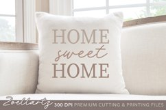 Home Sweet Home SVG Cut File Farmhouse Sign Door Hanger SVG Product Image 1
