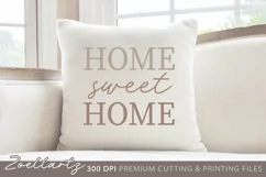 Home Sweet Home SVG Cut File Farmhouse Sign Door Hanger SVG Product Image 1