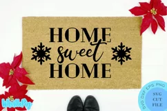 Home Sweet Home Svg Christmas Doormat Svg Christmas Svg Product Image 1