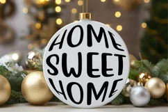 Home Sweet Home SVG, Snowman SVG, Christmas Quote SVG Product Image 2
