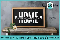Home Sweet Home SVG PNG Clipart, Farmhouse Decor Home File Product Image 3
