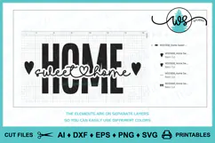 Home Sweet Home SVG PNG Clipart, Farmhouse Decor Home File Product Image 5