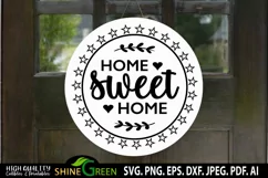 Home Sweet Home SVG Round Sign SVG