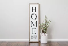 Home sweet home Wreath Porch Sign SVG