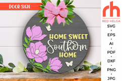 magnolia door sign svg, southern home sign svg, floral hanger svg, spring door sign svg, welcome sign svg, flower wood sign dxf, round hanging sign svg, laser cut file, layered sign svg, ranch door sign, western door sign, farm sign svg, seasonal sign svg