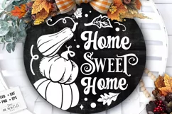 Home sweet home door hanger svg, Fall Door Hanger svg, autum Product Image 3