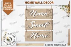 Home Wall Decor Laser Cut. Home Sign SVG. Home Decor SVG Product Image 1