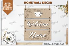 Home Wall Decor Laser Cut. Home Sign SVG. Home Decor SVG Product Image 1