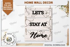 Home Wall Decor Laser Cut. Home Sign SVG. Home Decor SVG Product Image 1