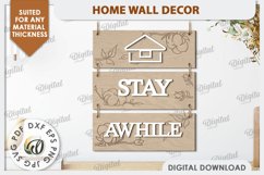 Home Wall Decor Laser Cut. Home Sign SVG. Home Decor SVG Product Image 1