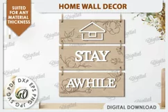Home Wall Decor Laser Cut. Home Sign SVG. Home Decor SVG Product Image 1