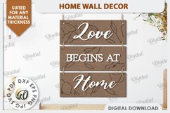 Home Wall Decor Laser Cut. Home Sign SVG. Home Decor SVG Product Image 1