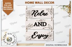 Home Wall Decor Laser Cut. Home Sign SVG. Home Decor SVG Product Image 1