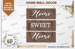 Home Wall Decor Laser Cut. Home Sign SVG. Home Decor SVG Product Image 1