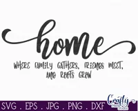 Home Where Family Gathers Farmhouse Home Sign Svg Product Image 2