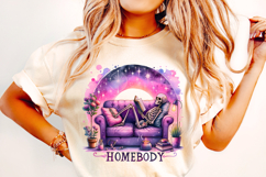 Homebody PNG, Reading PNG, Funny Skeleton PNG, Sarcastic PNG Product Image 1