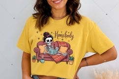 Homebody Skeleton Sublimation, Funny Introvert PNG Product Image 5