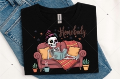 Homebody Skeleton Sublimation, Funny Introvert PNG Product Image 3