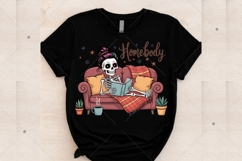 Homebody Skeleton Sublimation, Funny Introvert PNG Product Image 6