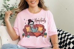 Homebody Skeleton Sublimation, Funny Introvert PNG Product Image 8